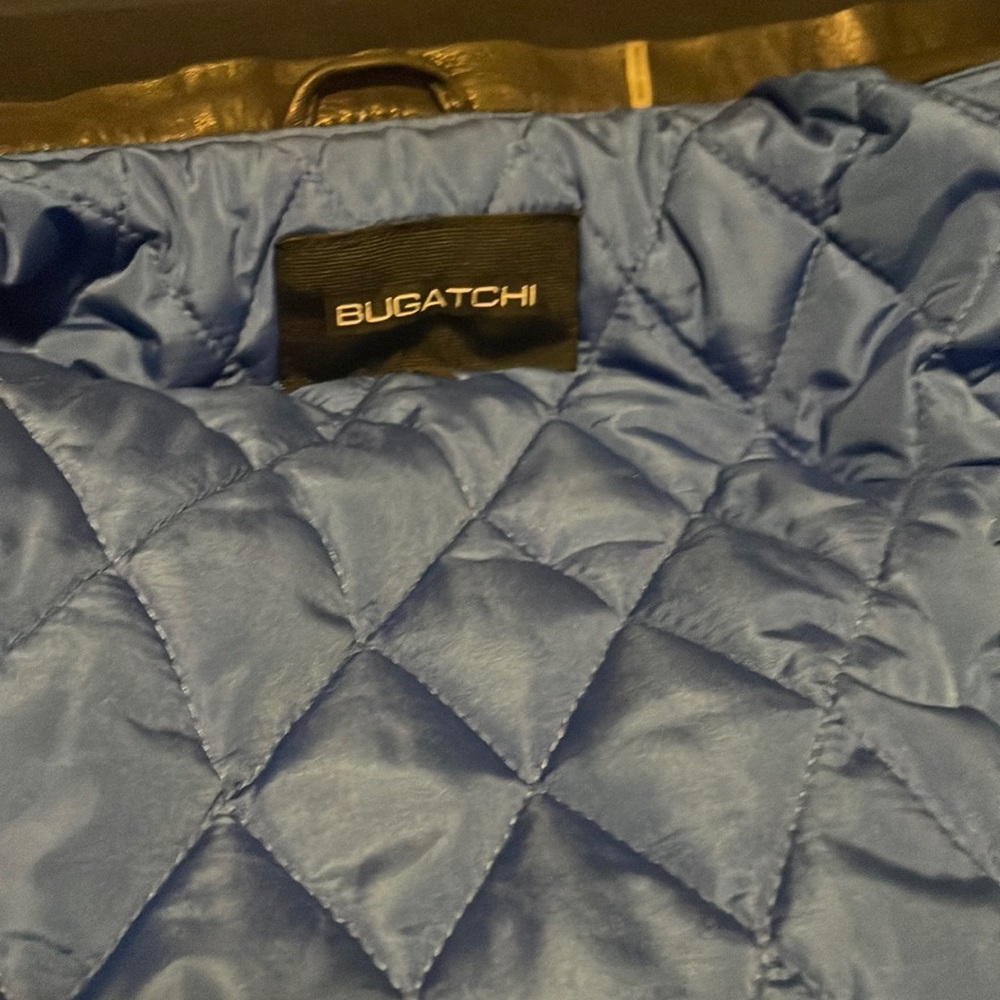 Bugatchi bruiser leather bomber jzcket